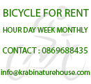 Bicycle for Rent, Bicycle Rental in Aonang Krabi Thailand